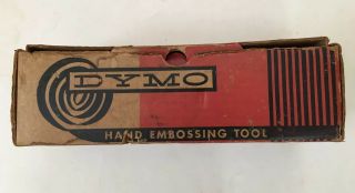 Vintage Dymo Mite Tapewriter Hand Embossing Model M - 2 Polished Aluminum Rare