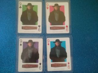 Undertaker 1991 Titan Sports Wwf Wwe Playing Cards - All 4x Nines (rare/htf)