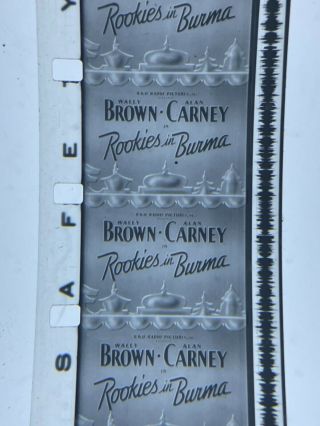16mm Sound B/w Feature Rookies In Burma Brown&carney Rko 1943 Rare Vg Uncut