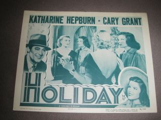 Rare 1948 Lobby Card Holiday Katharine Hepburn & Doris Nolan Cary Grant