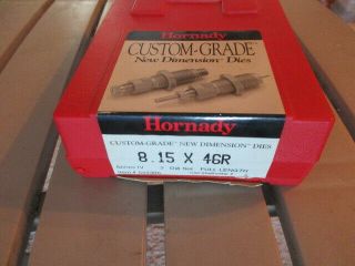Hornady Custom Grade 8.  15 X 46R Full Length Die Set 544386,  Very Rare Model 3