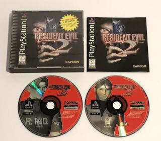 Resident Evil 2 Sony Playstation Ps1 Cib Complete Rare Black Label