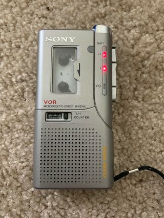 Rare Sony M - 635vk Clear Voice Microcassette Vor Recorder Player W/batteries