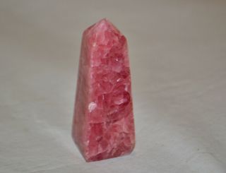 Rhodochrosite Carved Tower Obelisk From Argentina 6 Cm / 2.  36 In Rare Aaa