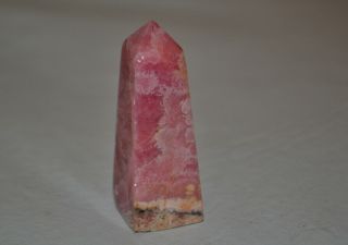 Rhodochrosite Carved Tower Obelisk from Argentina 6 cm / 2.  36 in rare AAA 2