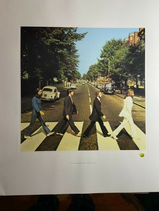 The Beatles Abbey Road Album Art Lithograph Apple Rare Unsigned Proof Sheet