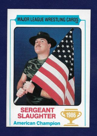 Sergeant Slaughter 1985 1986 Carnation Major League Wrestling Wwf Wwe Rare