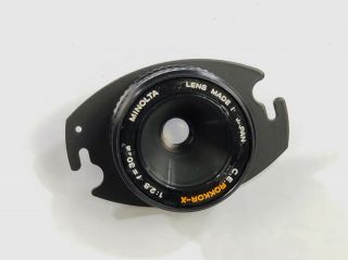 Minolta 30mm F/2.  8 Rokkorx Enlarging Lens Rare With Omega Mounting Ring