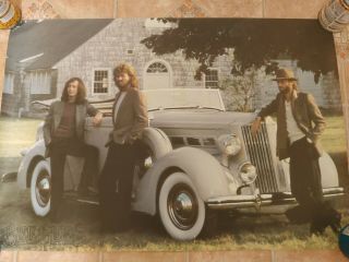 1981 Official Fan Club Poster - Bee Gees - Version 2 - Living Eyes Rare