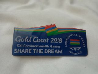 Rare Australia Gold Coast 2018 Commonwealth Games - Mauritius Team Pin Badge