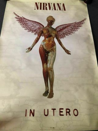 Nirvana 1993 ‘in Utero’ Very Rare Geffen Promo Poster
