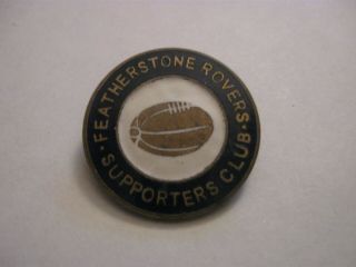 Rare Old Featherstone Rovers Rugby League Football Club Enamel Brooch Pin Badge