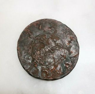 Russian : Rare Coin From Russia 1 Kopeck Kopek 1724,