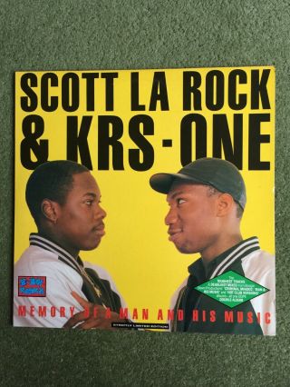Scott La Rock Krs One Memory Of Man & His Music 2 X Vinyl Lp Rare Hip Hop Rap