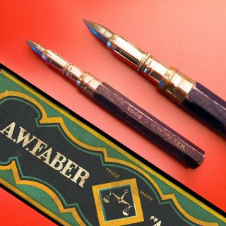 1900s A.  W.  Faber 2542 Star Thick 5.  6m Short Leadholder Clutch Pencil Vintage Rare