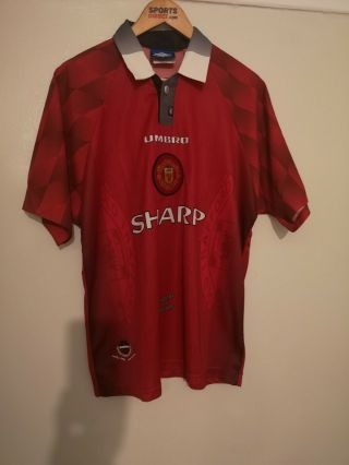 1996 - 98 Manchester United Home Football Shirt Large Jersey Umbro Rare