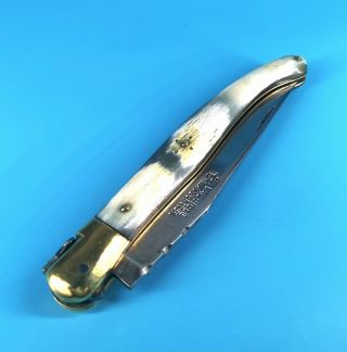 Rare Laguiole Couronné Massoptier 12cm Ancien Couteau