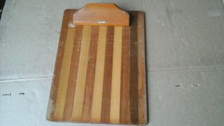 Vtg Globe - Wernicke Wood Butcher Block Clipboard 9x12 " - - Use Or Display Rare Usa