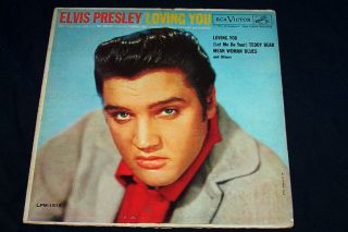 Elvis Presley Lp Loving You U.  S.  A.  1957 Press High Fidelity Mega Rare