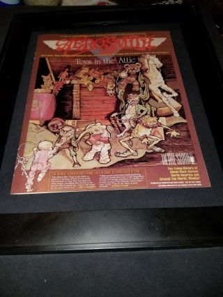 Aerosmith Rare Toys In The Attic Radio Promo Poster Ad Framed