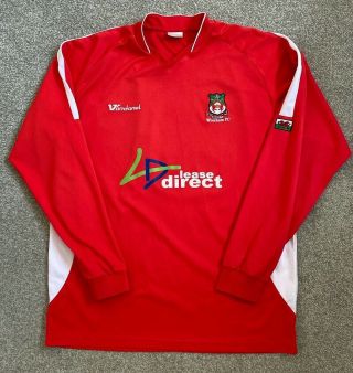 Rare Vintage Wrexham Fc Football Club Long Sleeve Home Shirt Xl