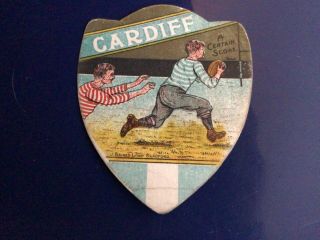 A Rare J,  Baines Trade Card Of Cardiff R.  F.  C Circa 1895