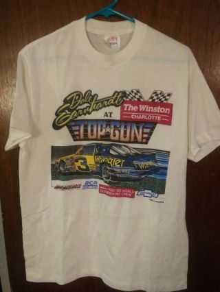 ⭐vintage Rare Dale Earnhardt Wrangler T - Shirt - Top Gun - 1987