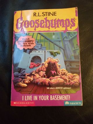 Rl Stine Goosebumps 61 I Live In Your Basement Vintage Rare Book