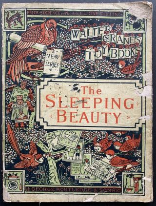 Rare Walter Crane The Sleeping Beauty Toy Book Arts & Crafts Pre Raphaelite