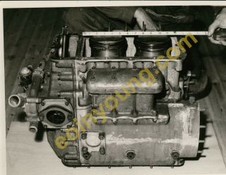 Ferrari Tipo 116 Lampredi Two - Cylinder Engine Disassembled.  - Rare Photos