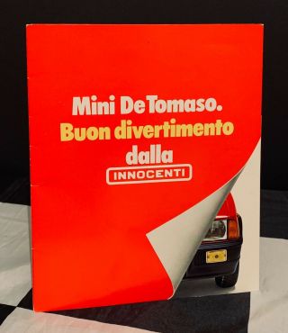 1978 Innocenti Mini De Tomaso Sales Brochure Prospekt Rare Italian