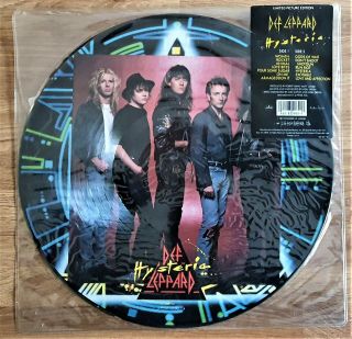 Def Leppard ‎– Hysteria Vinyl Lp Limited Edition,  Picture Disc,  Usa Rare