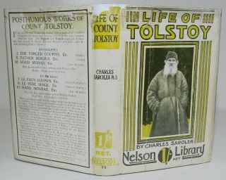 1912 Biography Of Count Leo Tolstoy Russian Author Rare Early Dustjacket Tolstoi
