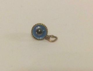 Very Small Rare Vintage Gold Charm : All Seeing Eye : Hallmarked 9ct (ref14)