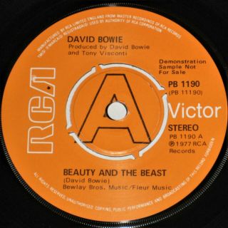 David Bowie Beauty And The Beast 7 " Uk Rca Demo Promo 45 1977 Rare 77