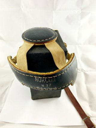 Vintage Leather Norcon Hockey Helmet Rare