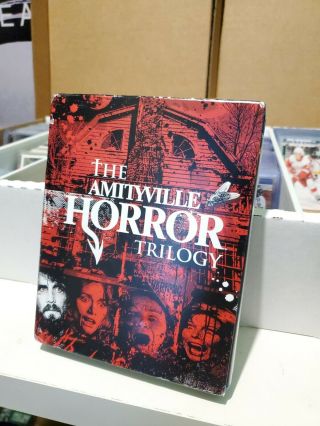 The Amityville Horror Trilogy Blu - Ray Box Set Scream Factory Rare Oop