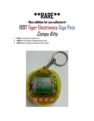 RARE COLLECTORS 1997 Tiger Electronics Giga Pets Compu Kitty 3