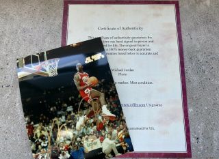 Michael Jordan Autographed Signed Photo Nba Chicago Bulls Very Rare