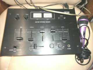 Rare Atus Audio - Technica Am100 4 - Channel Stereo Audio Mixer & Microphone
