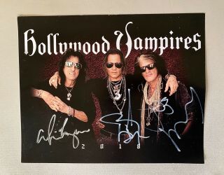 Rare Hollywood Vampires 2018 Autographed Photo
