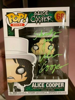 Rare Alice Cooper Signed Funko Pop Vinyl Figure " School 
