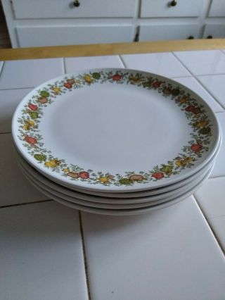 Rare Centura By Corning Spice Of Life Plate Set Of Five,  5 3/4 " Plates