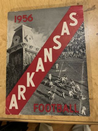 Rare 1956 Arkansas Football Yearbook Media Guide Razorbacks