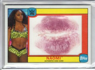 2016 Topps Wwe Heritage Naomi Authentic Kiss Card 14/99 Wrestling Rare Ssp