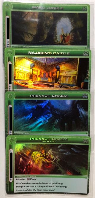 Chaotic Card Prexxor Chasm The Blight,  Najarin Castle,  Iparu Jungle - Ultra Rare