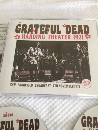 Grateful Dead Harding Theater 1971 3 Cd Jerry Garcia Live Oop Rare Bob Weir Htf