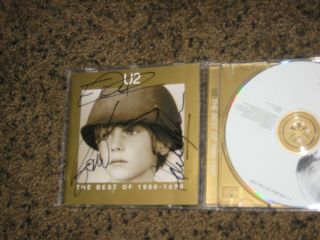 Rare U2 Band Signed The Best Of 1980 - 90 Autographed Cd
