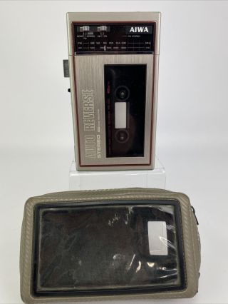 Aiwa Hs - J02 Stereo Radio Cassete Recorder Rare With Case.