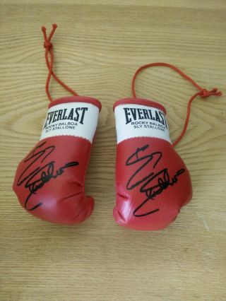 Mini Boxing Gloves Rocky Balboa Signed Stallone Rare Collectible